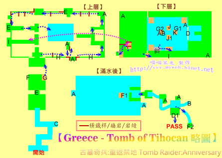 古墓奇兵:重返禁地 Tomb Raider:Anniversary～Greece - Tomb of Tihocan 略圖
